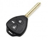 Carcasa cheie Topautochei&reg; pentru Corolla Camry Reiz RAV4 Crown Avalon, 3 butoane, lamela TOY43, Oem
