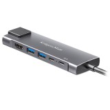 ADAPTOR HUB USB TIP C HDMI/2X USB3.0/2X USB TIP C/RJ45 EuroGoods Quality