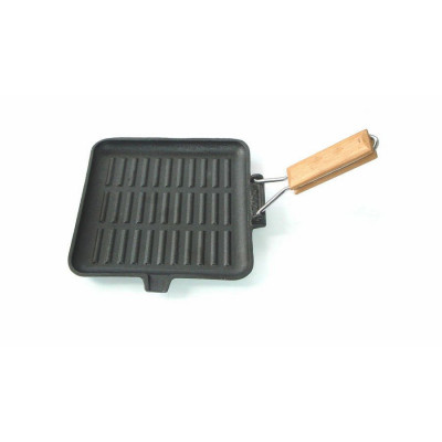 Tigaie grill fonta cu coada 24*24cm Handy KitchenServ foto