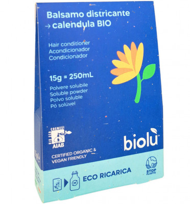Balsam de par cu galbenele bio pudra 15g, eco-refill, Biolu foto