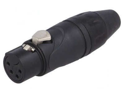 Mufă XLR 4-Pin Mamă Dreaptă pentru Cablu foto