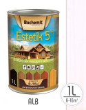 Lazura lemn Bochemit Estetik Clasic 1l, alb, protectie UV