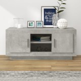 vidaXL Comodă TV,gri beton, 102x35x45 cm, lemn prelucrat