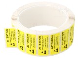 Etichetă Autoadezivă ESD 16x38mm 1000 Buc Galben-Negru