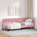 Cumpara ieftin Cadru de pat coltar cu headboard Roz 80 x 200 cm Catifea