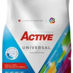 Detergent Universal de rufe pudra Active, sac 5kg, 68 spalari