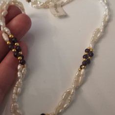 UNICAT-Colier VINTAGE OLD - PERLE de cultura-lantisor perla cadou
