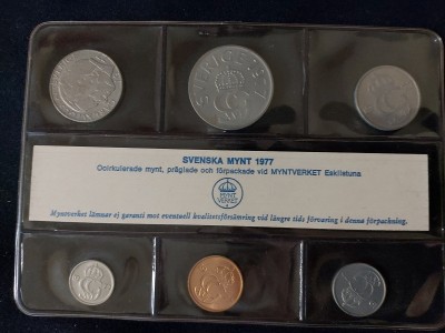 Seria completata monede - Sweden 1977 foto
