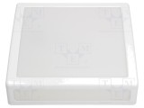Corp Iluminat PAWBOL E27 IP44 Alb cu Detector Miscare, IK10, Policarbonat, Patrat
