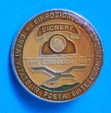 Simpozionul SICREPT creativitate in Posta si Telecomunicatii C-ta 1989 - insigna