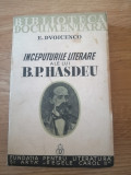E. Dvoicenco - &Icirc;nceputurile literare ale lui B. P. Hasdeu, 1936, pagini netaiate