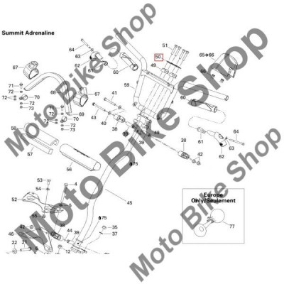 MBS Intarire prindere ghidon Summit 800 HO, 2005, Cod Produs: 506151547SK foto