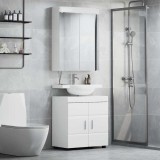Cumpara ieftin Set de mobilier pentru baie TULUM 2 buc. Alb lucios