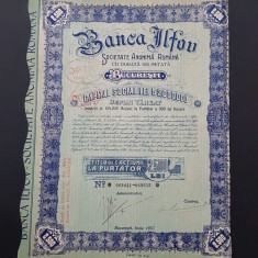 Actiune 1937 Banca Ilfov / titlu / actiuni