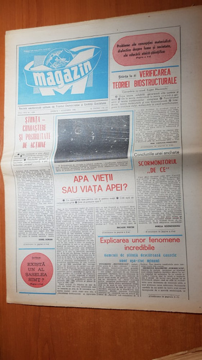 ziarul magazin 1 noiembrie 1980-articol scris de adrian paunescu