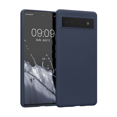 Husa Kwmobile pentru Google Pixel 6a, Silicon, Albastru, 58053.186 foto
