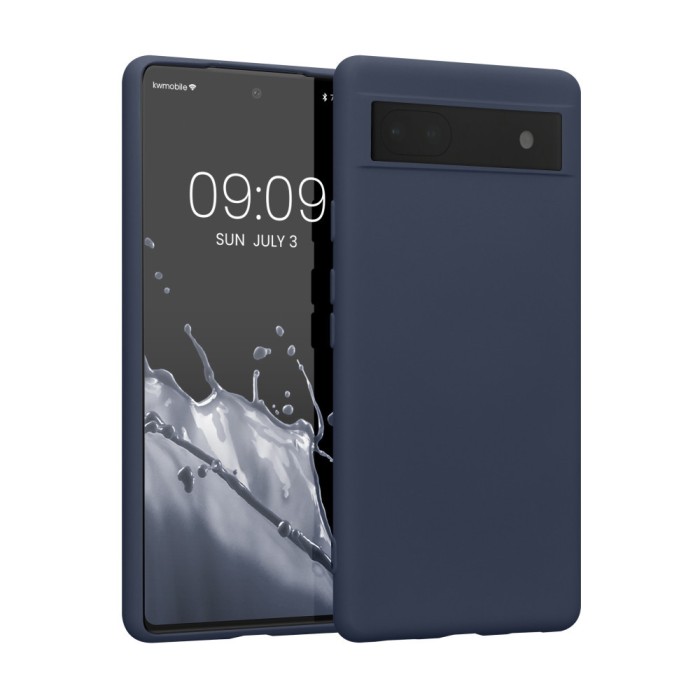 Husa Kwmobile pentru Google Pixel 6a, Silicon, Albastru, 58053.186