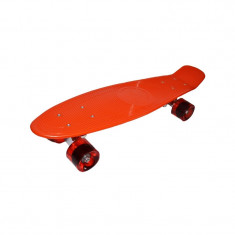 Placă skateboard, roți silicon, +10 ani, Portocaliu