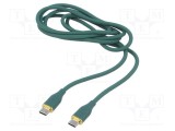 Cablu USB 2.0 USB-C 1,5m verde GEMBIRD Power Delivery 60W