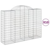 Cumpara ieftin Cosuri gabion arcuite 10 buc, 200x50x140/160cm, fier galvanizat