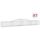 Cumpara ieftin Cosuri gabion arcuite 7 buc, 400x50x40/60 cm, fier galvanizat