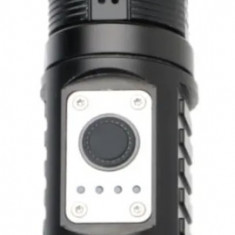 Lanterna cu acumulator litiu L26650x1 metal led ZOOM XPH160 1600 lm + power display + cablu incarcare USB tip C TL-8230-4 NEW