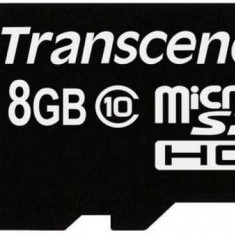 Card de memorie Transcend microSDHC, 8GB, Clasa 10