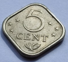 303. Moneda Antilele Olandeze 5 cents 1975 foto
