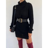 Pulover cu Guler Debora Negru