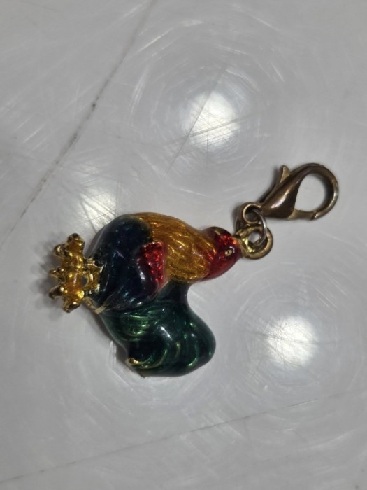 Breloc vintage cocos cloissone