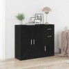 VidaXL Bufetă Stejar negru 91x29,5x75 cm Lemn prelucrat