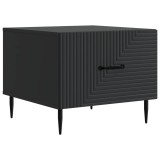 vidaXL Masă de cafea cu sertar Negru 49 x 50 x 40 cm Lemn prelucrat 894966
