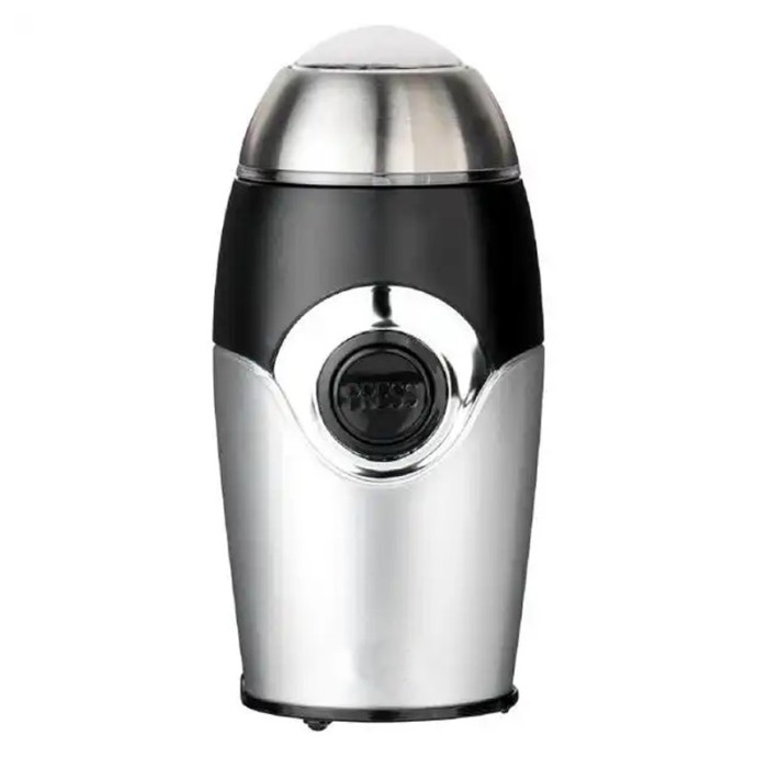 Rasnita electrica de cafea Rosberg, 200 W, capacitate 50 grame, Negru/Argintiu