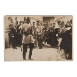 Regina Maria a Rom&acirc;niei după ceremonia de &icirc;ncoronare, fotografie format carte poștală, 1922