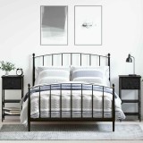 VidaXL Noptieră cu sertar 2 pcs Stejar negru 34 x 36 x 70 cm