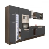 Mobilier Bucatarie Leziter Yorki 370 Stejar York Antracit Satinat Modular 370cm