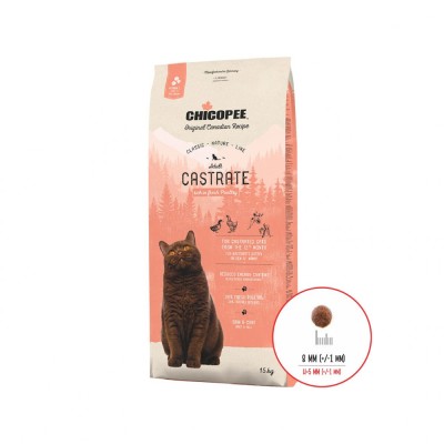 HRANA USCATA PENTRU PISICI SUPER PREMIUM CHICOPEE CNL CASTRATE POULTRY 15KG foto