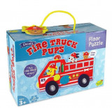 Firetruck pups puzzle - Masina de pompieri puzzle mare de podea, Peaceable Kingdom