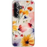 Husa personalizata compatibila samsung galaxy s24, magsafe atasare magnetica, antisoc, model floral 2