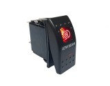 Cumpara ieftin Buton comutator Intrerupator ON OFF LOW BEAM cu martor luminos rosu - 12V 24V, rezistent la apa