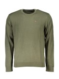 Cumpara ieftin Pulover barbati, cu logo brodat, Regular fit, Verde, S