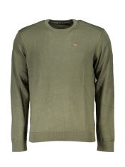 Pulover barbati, cu logo brodat, Regular fit, Verde (Marime: 2XL) foto