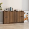 VidaXL Servantă, 3 buc., stejar maro, lemn prelucrat 3115851