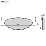 Set placute frana spate Yamaha YP 400 Majesty (04-13) - XP 500 T-Max (04-11) 4T LC 400-500cc (RMS)