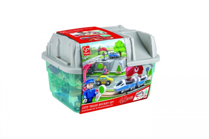 Hape set trenulet cu cutie de depozitare