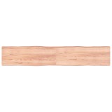 Cumpara ieftin Blat masă, 220x40x(2-6) cm, maro, lemn tratat contur organic
