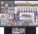 ROMANIA 2024 - PARIS 2024, SERIE 7 VALORI + COLITA NEDANTELATA, MNH - LP 2477