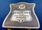 C933-I-Clema veche Carte marca M. RAST &amp; Sohn Munchen gravata manual executata.