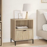 vidaXL Noptieră cu sertar Stejar sonoma 49 x 36 x 61 cm Lemn compozit