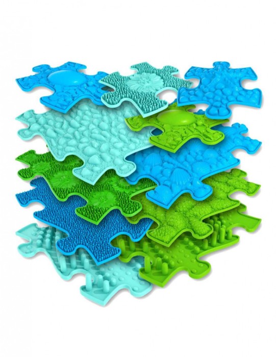 Covoras ortopedic senzorial puzzle Set pentru baieti